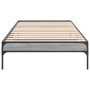 Sonoma gray metal engineered wood bed frame 90x200 cm by vidaXL, Beds and slatted bases - Ref: Foro24-845034, Price: 75,43 €,...