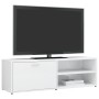 Glossy white plywood TV cabinet 120x34x37 cm by vidaXL, TV Furniture - Ref: Foro24-801158, Price: 54,44 €, Discount: %