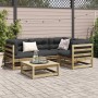 5-piece garden sofa set with impregnated pine wood cushions by vidaXL, Garden sets - Ref: Foro24-3299426, Price: 488,24 €, Di...