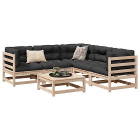 6-piece garden sofa set with solid pine wood cushions by vidaXL, Garden sets - Ref: Foro24-3299445, Price: 525,38 €, Discount: %