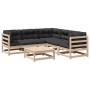 6-piece garden sofa set with solid pine wood cushions by vidaXL, Garden sets - Ref: Foro24-3299445, Price: 525,38 €, Discount: %