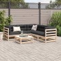 6-teilige Gartensofagarnitur mit Kissen aus massivem Kiefernholz von vidaXL, Gartensets - Ref: Foro24-3299445, Preis: 525,38 ...