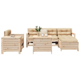 Gartensofa-Set 7-teilig aus massivem Kiefernholz von vidaXL, Gartensets - Ref: Foro24-3250532, Preis: 472,84 €, Rabatt: %