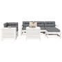 Gartensofa-Set 7-teilig aus massivem weißem Kiefernholz von vidaXL, Gartensets - Ref: Foro24-3250545, Preis: 490,78 €, Rabatt: %