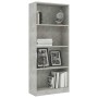 Estantería de 4 niveles contrachapada gris hormigón 60x24x142cm de vidaXL, Librerías y estanterías - Ref: Foro24-800877, Prec...