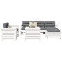 Gartensofa-Set 7-teilig aus massivem weißem Kiefernholz von vidaXL, Gartensets - Ref: Foro24-3250553, Preis: 539,44 €, Rabatt: %