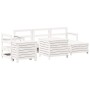 Gartensofa-Set 7-teilig aus massivem weißem Kiefernholz von vidaXL, Gartensets - Ref: Foro24-3250553, Preis: 539,44 €, Rabatt: %