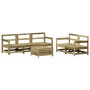 Gartensofa-Set 6-teilig aus imprägniertem Kiefernholz von vidaXL, Gartensets - Ref: Foro24-3250823, Preis: 366,58 €, Rabatt: %