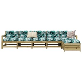 Gartensofa-Set 6-teilig aus imprägniertem Kiefernholz von vidaXL, Gartensets - Ref: Foro24-3250863, Preis: 353,72 €, Rabatt: %