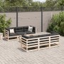 7-teiliges Gartensofa-Set mit Kissen aus massivem Kiefernholz von vidaXL, Gartensets - Ref: Foro24-3299301, Preis: 634,31 €, ...