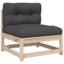 7-teiliges Gartensofa-Set mit Kissen aus massivem Kiefernholz von vidaXL, Gartensets - Ref: Foro24-3299301, Preis: 634,31 €, ...