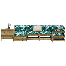 Gartensofa-Set 7-teilig aus imprägniertem Kiefernholz von vidaXL, Gartensets - Ref: Foro24-3250979, Preis: 455,99 €, Rabatt: %