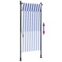 Außenrollo Stahlgewebe blau weiß 120x270 cm von vidaXL, Markisen - Ref: Foro24-368765, Preis: 51,28 €, Rabatt: %