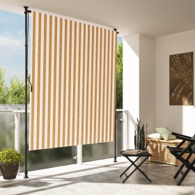 Orange and white steel fabric exterior roller blind by vidaXL, Awnings - Ref: Foro24-368771, Price: 74,86 €, Discount: %