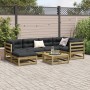 7-piece garden sofa set with impregnated pine wood cushions by vidaXL, Garden sets - Ref: Foro24-3299537, Price: 651,92 €, Di...