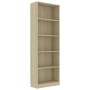 5-tier oak-colored plywood shelf 60x24x175cm by vidaXL, Bookcases and shelves - Ref: Foro24-800885, Price: 78,29 €, Discount: %