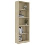 5-tier oak-colored plywood shelf 60x24x175cm by vidaXL, Bookcases and shelves - Ref: Foro24-800885, Price: 78,29 €, Discount: %