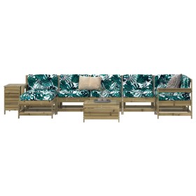 Gartensofa-Set 9-teilig aus imprägniertem Kiefernholz von vidaXL, Gartensets - Ref: Foro24-3250695, Preis: 523,86 €, Rabatt: %