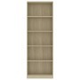 5-tier oak-colored plywood shelf 60x24x175cm by vidaXL, Bookcases and shelves - Ref: Foro24-800885, Price: 78,29 €, Discount: %