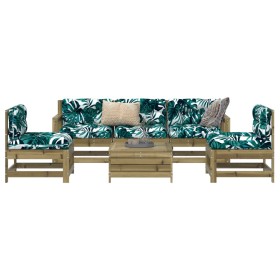 Gartensofa-Set 6-teilig aus imprägniertem Kiefernholz von vidaXL, Gartensets - Ref: Foro24-3250731, Preis: 359,99 €, Rabatt: %