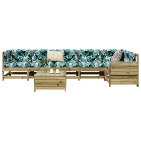 Gartensofa-Set 7-teilig aus imprägniertem Kiefernholz von vidaXL, Gartensets - Ref: Foro24-3250875, Preis: 453,94 €, Rabatt: %