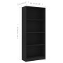 4-level black plywood shelf 60x24x142 cm by vidaXL, Bookcases and shelves - Ref: Foro24-800874, Price: 63,14 €, Discount: %