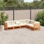 Gartensofa-Set 6-teilig, massives Kiefernholz, wachsbraun von vidaXL, Gartensets - Ref: Foro24-3299453, Preis: 384,86 €, Raba...