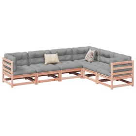 6-piece garden sofa set with Douglas fir wood cushions by vidaXL, Garden sets - Ref: Foro24-3299458, Price: 600,66 €, Discoun...