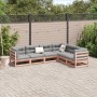 6-piece garden sofa set with Douglas fir wood cushions by vidaXL, Garden sets - Ref: Foro24-3299458, Price: 600,66 €, Discoun...