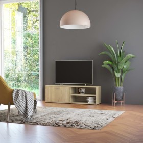 Oak-colored plywood TV cabinet 120x34x37 cm by vidaXL, TV Furniture - Ref: Foro24-801155, Price: 50,14 €, Discount: %