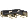 7-teiliges Gartensofa-Set mit Kissen aus imprägniertem Kiefernholz von vidaXL, Gartensets - Ref: Foro24-3299470, Preis: 673,2...