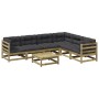 7-teiliges Gartensofa-Set mit Kissen aus imprägniertem Kiefernholz von vidaXL, Gartensets - Ref: Foro24-3299470, Preis: 673,2...