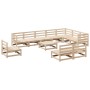 Garden sofa set 11 pieces solid pine wood by vidaXL, Garden sets - Ref: Foro24-3299485, Price: 556,99 €, Discount: %