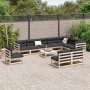 Garden sofa set 11 pieces solid pine wood by vidaXL, Garden sets - Ref: Foro24-3299485, Price: 556,99 €, Discount: %