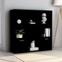 Estantería de madera contrachapada negro 98x30x98 cm de vidaXL, Librerías y estanterías - Ref: Foro24-801117, Precio: 91,98 €...