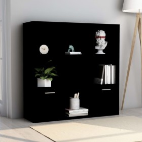 Estantería de madera contrachapada negro 98x30x98 cm de vidaXL, Librerías y estanterías - Ref: Foro24-801117, Precio: 97,01 €...