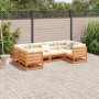 Gartensofa-Set 6-teilig, massives Kiefernholz, wachsbraun von vidaXL, Gartensets - Ref: Foro24-3299604, Preis: 391,39 €, Raba...