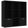 Estantería de madera contrachapada negro 98x30x98 cm de vidaXL, Librerías y estanterías - Ref: Foro24-801117, Precio: 91,98 €...