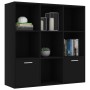 Estantería de madera contrachapada negro 98x30x98 cm de vidaXL, Librerías y estanterías - Ref: Foro24-801117, Precio: 91,98 €...