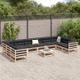 Garden sofa set 11 pieces solid pine wood by vidaXL, Garden sets - Ref: Foro24-3299644, Price: 588,87 €, Discount: %