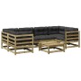 7-piece garden sofa set with impregnated pine wood cushions by vidaXL, Garden sets - Ref: Foro24-3299315, Price: 695,82 €, Di...