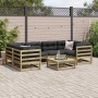 7-piece garden sofa set with impregnated pine wood cushions by vidaXL, Garden sets - Ref: Foro24-3299315, Price: 695,82 €, Di...