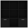 Estantería de madera contrachapada negro 98x30x98 cm de vidaXL, Librerías y estanterías - Ref: Foro24-801117, Precio: 91,98 €...