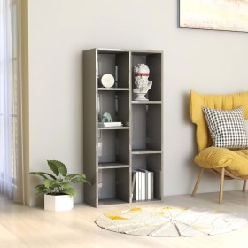 Glossy gray plywood shelving 50x25x106 cm by vidaXL, Bookcases and shelves - Ref: Foro24-801115, Price: 56,99 €, Discount: %