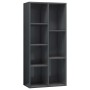 Glossy gray plywood shelving 50x25x106 cm by vidaXL, Bookcases and shelves - Ref: Foro24-801115, Price: 56,43 €, Discount: %