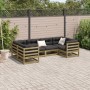 6-piece garden sofa set with impregnated pine wood cushions by vidaXL, Garden sets - Ref: Foro24-3299610, Price: 645,34 €, Di...