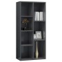 Glossy gray plywood shelving 50x25x106 cm by vidaXL, Bookcases and shelves - Ref: Foro24-801115, Price: 56,43 €, Discount: %