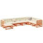 Gartensofa-Set 8-teilig aus massivem Kiefernholz, wachsbraun von vidaXL, Gartensets - Ref: Foro24-3299575, Preis: 488,99 €, R...