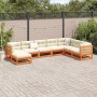 Gartensofa-Set 8-teilig aus massivem Kiefernholz, wachsbraun von vidaXL, Gartensets - Ref: Foro24-3299575, Preis: 488,99 €, R...