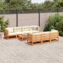 Gartensofa-Set 8-teilig aus massivem Kiefernholz, wachsbraun von vidaXL, Gartensets - Ref: Foro24-3299320, Preis: 498,51 €, R...